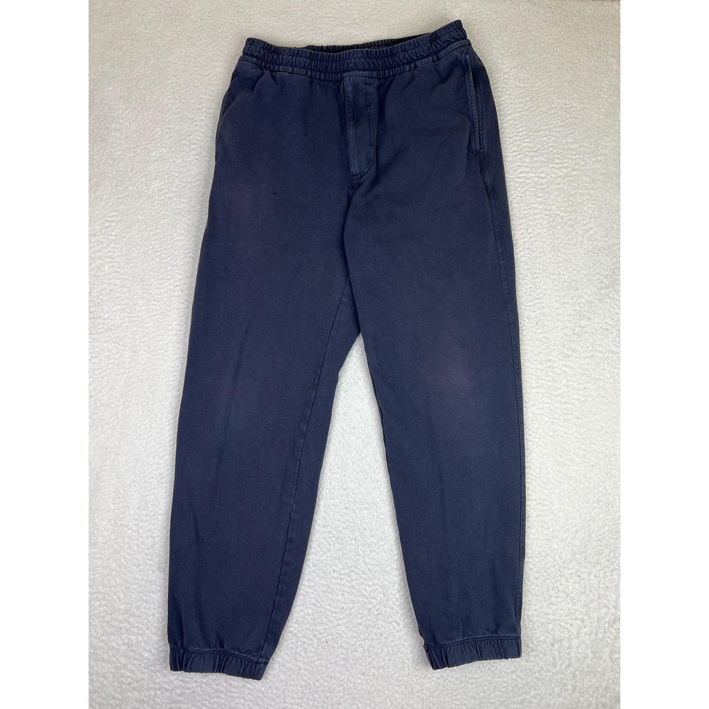 Uniqlo Pants Mens Medium Blue Regular Fit Jogger Elastic Cuffs Lounge Casual